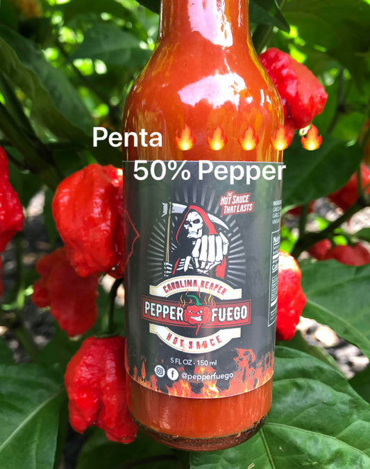 Carolina Reaper Hot Sauce – 50% Pure Carolina Reaper Pepper – Penta Heat