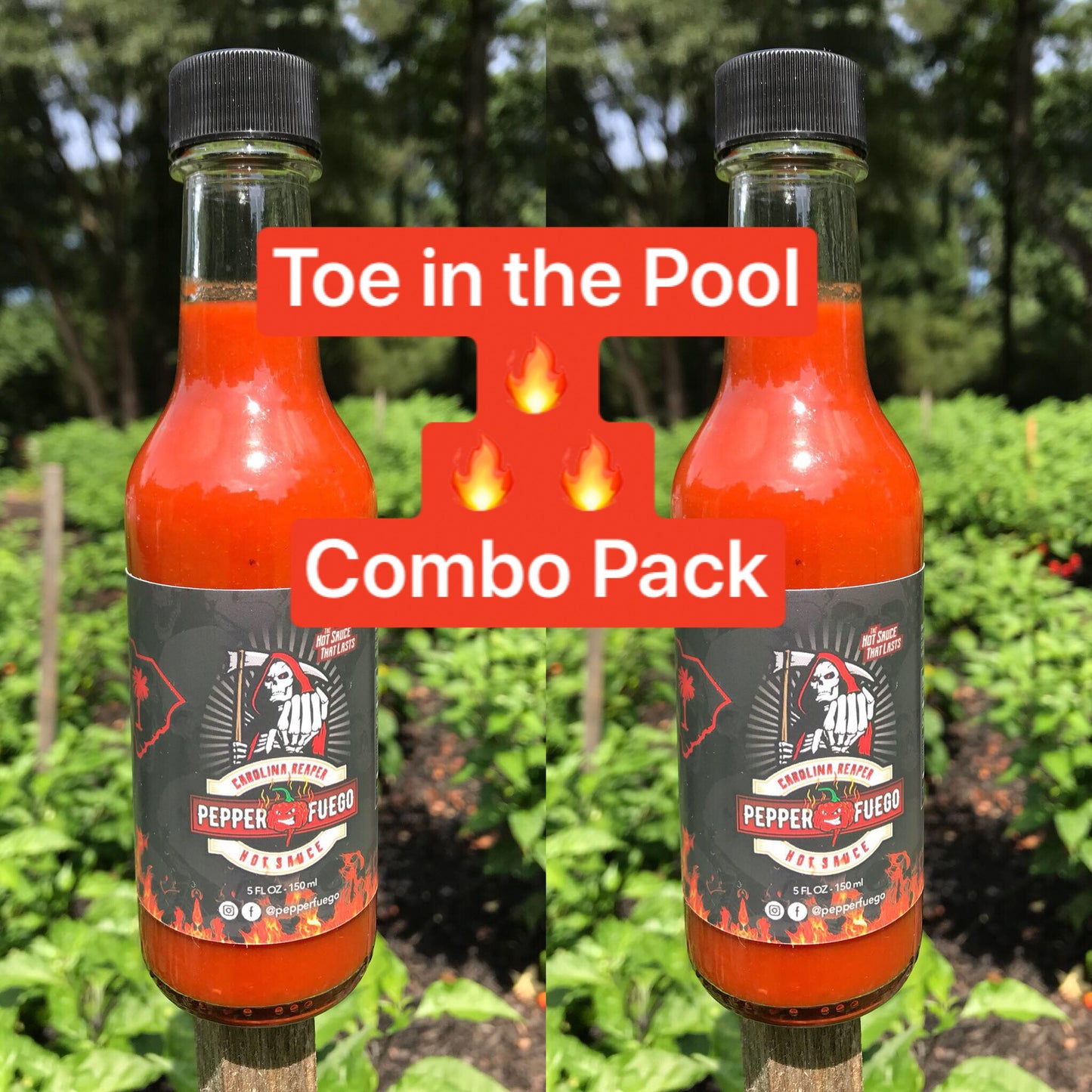 Carolina Reaper Hot Sauce Combo –  10%/20% Pure Carolina Reaper - Toe in the Pool