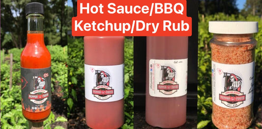 Carolina Reaper Hot Sauce - BBQ Sauce - Ketchup - Dry Rub Combo