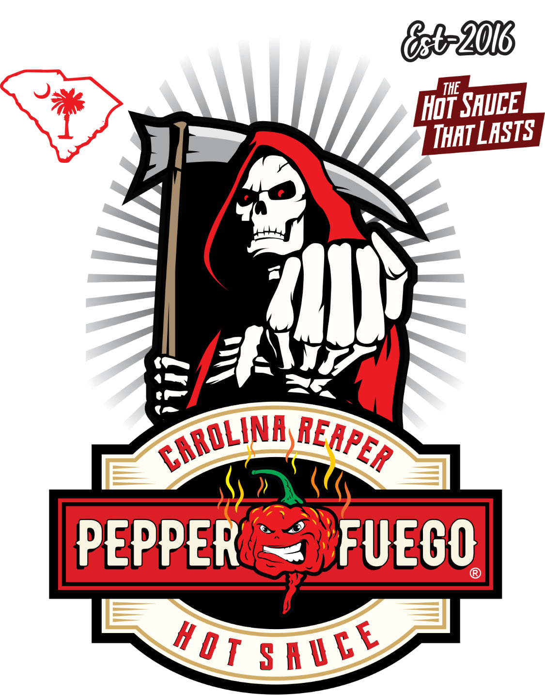 Carolina Reaper Hot Sauce Combo –  50%/90% Pure Carolina Reaper – Burnt Taste Buds